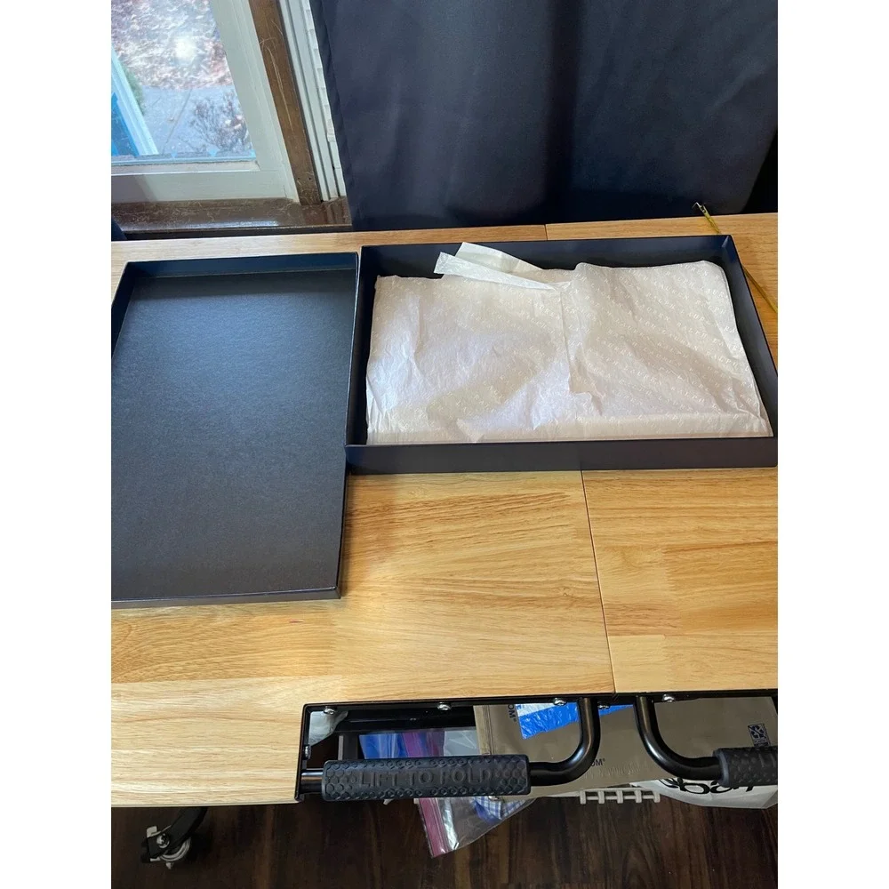 Ralph Lauren Navy Blue Gold Lettering Large Gift Box with Tissue Paper 16x10x2.5